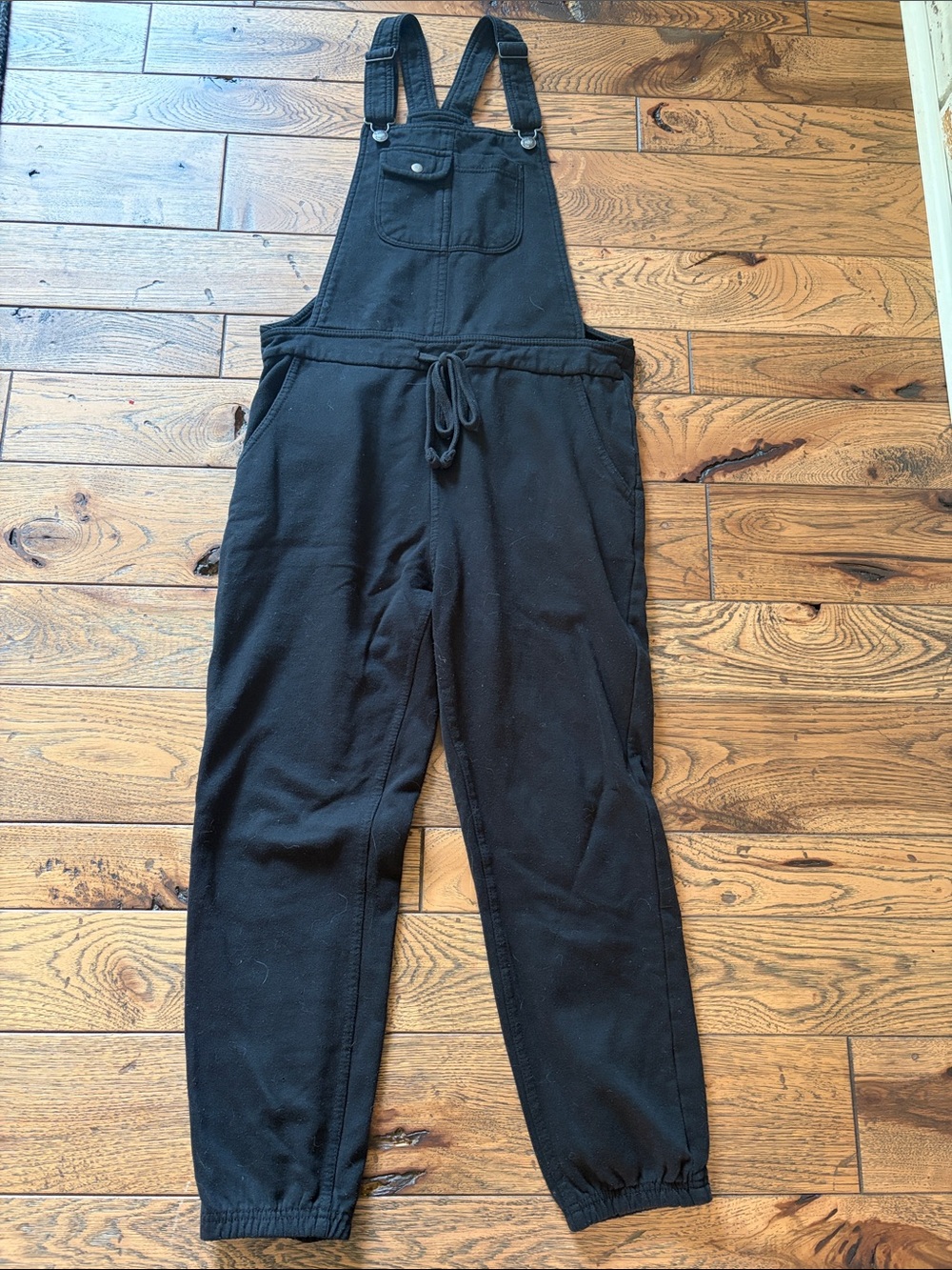 Wallflower Black Drawstring Overall Jumpsuit